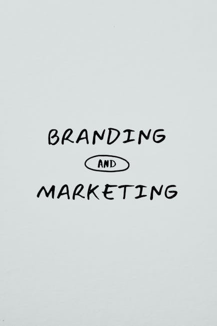 Minimalist text image focusing on branding and marketing concepts.